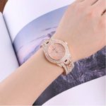 Ladies Quartz Wrist Watch, Bling Crystal Analog Geneva Classic Watch / 2018 Stainless Steel Rhinestone Leisure Metal Bracelet Wristband for Men & Women – Rose Gold