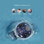 KAT-WACH Casual Watches for Men, Big Face Watch for Men 50mm, Three Time Watch, Blue Case, 5ATM Waterproof Watch, Analog Display, Digital Display,Unique Display, Multi-Function Watch KT720N
