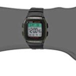 Casio Men’s Classic Quartz Resin Strap, Black, 21.5 Casual Watch (Model: W-96H-3AVCF)