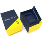 Nautica Men’s Marblehead Trophy Brass Plated Stainless Steel Quartz Silicone Strap, Blue, 18 Casual Watch (Model: NAPMHS003)