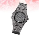 Men’s Watch – Male Zircon Watch Band Rhinestone Watch Fashion Quartz Watch Hippop Wrist Watch