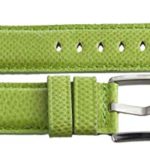 Locman Men’s 21mm Light Green Leather Watch Band Strap with Silver Buckle