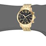 GUESS Men’s Analog Quartz Watch with Stainless Steel Strap, Gold, 22 (Model: GW0068G3)