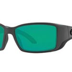 Costa Del Mar Men’s Blackfin 580G Polarized Round Sunglasses, Matte Grey/Green Mirrored Polarized-580G, 62 mm
