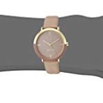 Nine West Women’s Gold-Tone and Tan Strap Watch, NW/2346GPTN