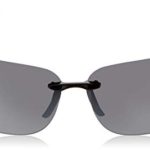 Revo Descend XL: Polarized Filters UV, Large Rimless Rectangle Rectangular Sunglasses, Black Frame with Graphite Lens