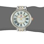MICHELE Women’s Serein Two-Tone Stainless-Steel Swiss-Quartz Watch Strap, Silver, 16 (Model: MWW21B000032)