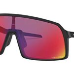Oakley Men’s OO9406 Sutro Polarized Shield Sunglasses, Matte Black/Prizm Road, 137 mm