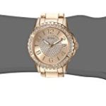 GUESS Women’s Stainless Steel Crystal Accented Watch, Color: Rose Gold-Tone (Model: U0779L3)