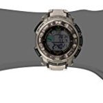 Casio Men’s PRO TREK Stainless Steel Japanese-Quartz Watch with Titanium Strap, Silver, 20 (Model: PRW-2500T-7CR)