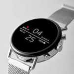Skagen Connected Falster 2 Stainless Steel Magnetic Mesh Touchscreen Smartwatch, Color: Silver (Model: SKT5102)