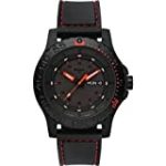 Traser Red Combat, Red Stitched Rubber Strap, Black/Red, 45mm, 105503