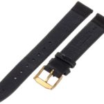 Hadley-Roma Men’s 15mm Leather Watch Strap, Color:Black (Model: MSM976RA-150)