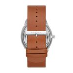 Skagen Men’s Holst Quartz Analog Stainless Steel and Leather Watch, Color: Brown Skeleton Automatic (Model: SKW6613)