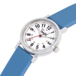 Speidel Women’s Blue Scrub Petite Watch for Medical Professionals – Easy to Read Small Face, Luminous Hands, Silicone Band, Second Hand, Military Time for Nurses, Students in Scrub Matching Colors