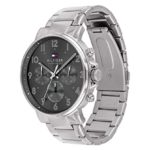 Tommy Hilfiger Men’s Quartz Watch with Stainless Steel Strap, Silver, 12.6 (Model: 1710382)