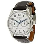 Longines Master Chronograph Silver Dial Brown Leather Mens Watch L26294783