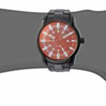 Diesel Men’s Armbar Analog-Quartz Watch with Stainless-Steel-Plated Strap, Black, 22.5 (Model: DZ1870)