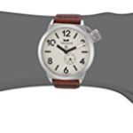 Vestal Canteen Italia Stainless Steel Japanese-Quartz Watch with Leather Calfskin Strap, Brown, 22 (Model: CNT3L05)
