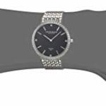 Akribos XXIV Men’s Diamond Watch – Accented Crystal Bezel Diamond Hour Markers On Stainless Steel Bracelet – AK866