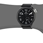 Vestal Canteen Italia Stainless Steel Japanese-Quartz Watch with Leather Calfskin Strap, Black, 22 (Model: CNT3L06)