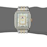MICHELE Women’s Deco II Two-Tone Stainless-Steel Swiss-Quartz Watch Strap, 16 (Model: MWW06I000004)