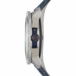 Diesel On Men’s Axial Touchscreen Stainless Steel and Leather Smartwatch, Denim Blue-DZT2015