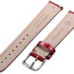 MICHELE MS16AA050602 16mm Patent Leather Red Watch Strap