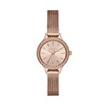 Michael Kors Women’s Slim Runway Three-Hand Rose Gold-Tone Stainless Steel Watch MK3995