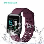 Willful Smart Watch for Android Phones Compatible iPhone Samsung IP68 Swimming Waterproof Smartwatch Sports Watch Fitness Tracker Heart Rate Monitor Digital Watch Smart Watches for Men Women Purple
