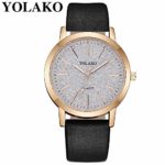 Bokeley Retro Wristwatch, Women’s Casual Analog Quartz Watch Clock Leather Band Wrist Watch (A)