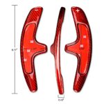 AIRSPEED Carbon Fiber Steering Wheel Paddle Shifter Extensions Cover for Porsche 911 991 CAYMAN 981 911 Carrera 991 (Red)