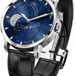 Agelocer Men’s Watch Top Brand Blue Automatic Watches Men Moon Phase Power Reserve Mechanical Watch Masculine Fashion Luxury Wrist Watch (UUL:6404A1)