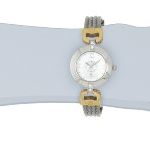 Charles-Hubert, Paris Women’s 6809-T Premium Collection Two-Tone Stainless Steel Wire Bangle Watch
