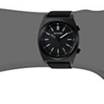 Nixon Men’s Brigade Stainless Steel Japanese-Quartz Watch with Leather-Synthetic Strap, Black, 22 (Model: A1178001)