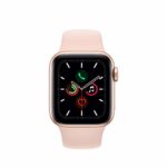 Apple Watch Series 5 (GPS + Cellular, 40MM) – Gold Aluminum Case with Pink Sand Sport Band (Renewed)