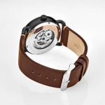 Stuhrling Original Skeleton Watches for Men – Mens Automatic Watch Self Winding Mens Dress Watch – Mens Brown Leather Watch Mechanical Watch for Men
