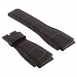 New 24mm Leather Watch Band Strap Compatible with Bell & Ross Watch Br-01-Br-03 Grey Top Qly