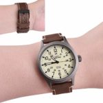 Ritche 19mm Quick Release Leather Watch Bands Brown Genuine Leather Watch Straps for Men