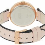 GUESS Women’s Stainless Steel Analog Quartz Watch with Leather Strap, Pink, 15.9 (Model: GW0027L2)