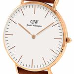 Daniel Wellington Classic Durham Rose Gold Watch, 40mm, Leather, for Men and Women