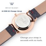 WRISTOLOGY Olivia Gold Womens Watch – for Nurses Large Face Analog Easy to Read Numbers with Second Hand Brown Leather Band