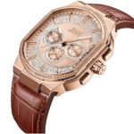JBW Luxury Men’s Orion 0.12 Carat Diamond Wrist Watch with Leather Bracelet