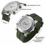 SINOBI Sport Military Rubber Digital and Quartz Men Watches, Luminous Dual Time Auto Date Women Watches