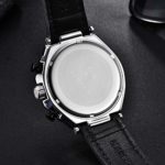 BENYAR Fashion Men’s Quartz Chronograph Waterproof Leather Watches Business Casual Sport Design Wrist Watch for Men Father Son Black Blue Rose Gold