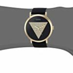 GUESS Iconic Studded Black and Gold-Tone Logo Silicone Watch. Color: Black (Model: U1161G2)