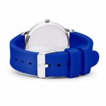 Speidel Scrub Watch for Medical Professionals with Royal Blue Silicone Rubber Band – Easy to Read Timepiece with Red Second Hand, Military Time for Nurses, Doctors, Surgeons, EMT Workers