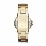 Armani Exchange Ladies Lady Banks Stainless Steel Watch, Color: Gold/Glitz Dial (Model: AX4321)