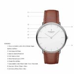 Nordgreen Native Scandinavian Silver Men’s Watch Analog 40mm (Large Face) with Brown Leather Strap 10064