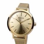BERING Women’s Quartz Watch with Stainless Steel Strap, Gold, 18 (Model: 13434-333)